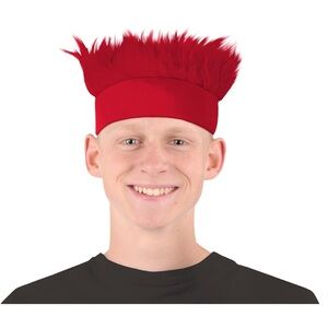 Vibrant Red Hairy Headband for Parties